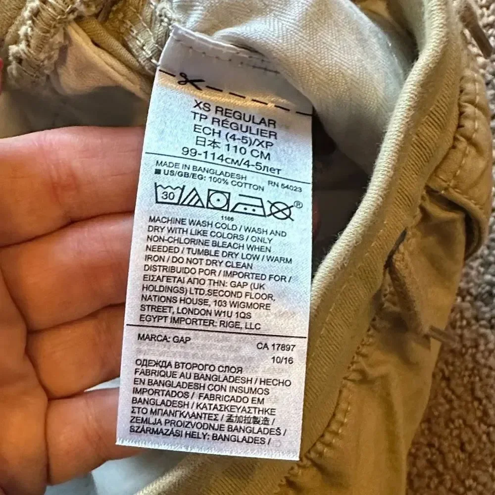 GAP Boys (3) Pairs of Casual Pull-On Shorts in Navy Blue and Tan Size XS (4-5)